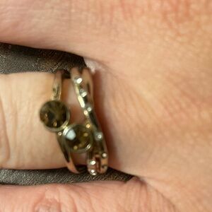 Elegant Stackable Rings- Brown Stones and Sparkle!